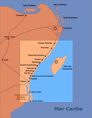Mapa de la Riviera Maya